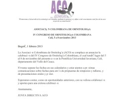 IVCongresoOrnitologiaColombiana2013